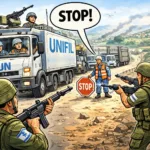 Konvoi Logistik UNIFIL  Dihadang Militer Israel di Lebanon Selatan