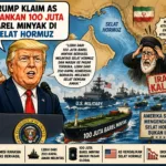 Trump Klaim AS Amankan 100 Juta Barel Minyak di Selat Hormuz